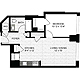 1 Bedroom C Floorplan Image