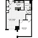 1 Bedroom L Floorplan Image