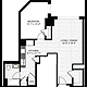 1 Bedroom M Floorplan Image