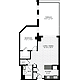 1 Bedroom P Floorplan Image