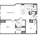 1 Bedroom M Floorplan Image