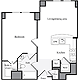 1 Bedroom C Floorplan Image
