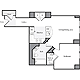 1 Bedroom F Floorplan Image