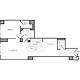1 Bedroom P Floorplan Image