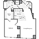 1 Bedroom J Floorplan Image