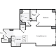 1 Bedroom I Floorplan Image