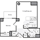 1 Bedroom A Floorplan Image