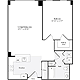 1 Bedroom H Floorplan Image