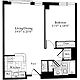 1 Bedroom E Floorplan Image