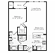 1 Bedroom A Floorplan Image