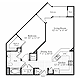 1 Bedroom D Floorplan Image
