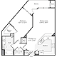 1 Bedroom B Floorplan Image