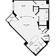 1 Bedroom E Floorplan Image