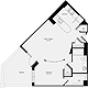 1 Bedroom P Floorplan Image
