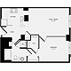 1 Bedroom F Floorplan Image