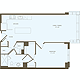 1 Bedroom J Floorplan Image