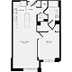 1 Bedroom L Floorplan Image