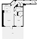 1 Bedroom Y Floorplan Image