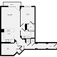 1 Bedroom GG Floorplan Image