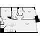 1 Bedroom R Floorplan Image