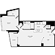 1 Bedroom V Floorplan Image