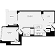 1 Bedroom T Floorplan Image