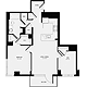 1 Bedroom W Floorplan Image