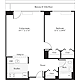 1 Bedroom B Floorplan Image