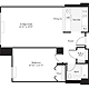 1 Bedroom E Floorplan Image