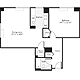 1 Bedroom N Floorplan Image