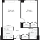 1 Bedroom L Floorplan Image