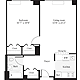 1 Bedroom K Floorplan Image