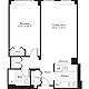 1 Bedroom C Floorplan Image
