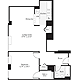 1 Bedroom P Floorplan Image