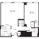 1 Bedroom U Floorplan Image