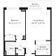 1 Bedroom A Floorplan Image