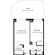 1 Bedroom J Floorplan Image