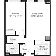 1 Bedroom G Floorplan Image