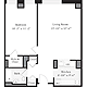 1 Bedroom O Floorplan Image