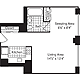 Studio w/aclove Floorplan Image