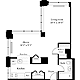 1 Bedroom Z Floorplan Image