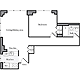1 Bedroom G Floorplan Image