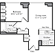 1 Bedroom A Floorplan Image