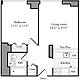 1 Bedroom B Floorplan Image