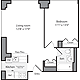 1 Bedroom F Floorplan Image