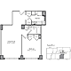 1 Bedroom C Floorplan Image