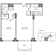 1 Bedroom D Floorplan Image