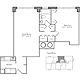 1 Bedroom J Floorplan Image