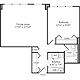 1 Bedroom A Floorplan Image