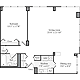 1 Bedroom H Floorplan Image